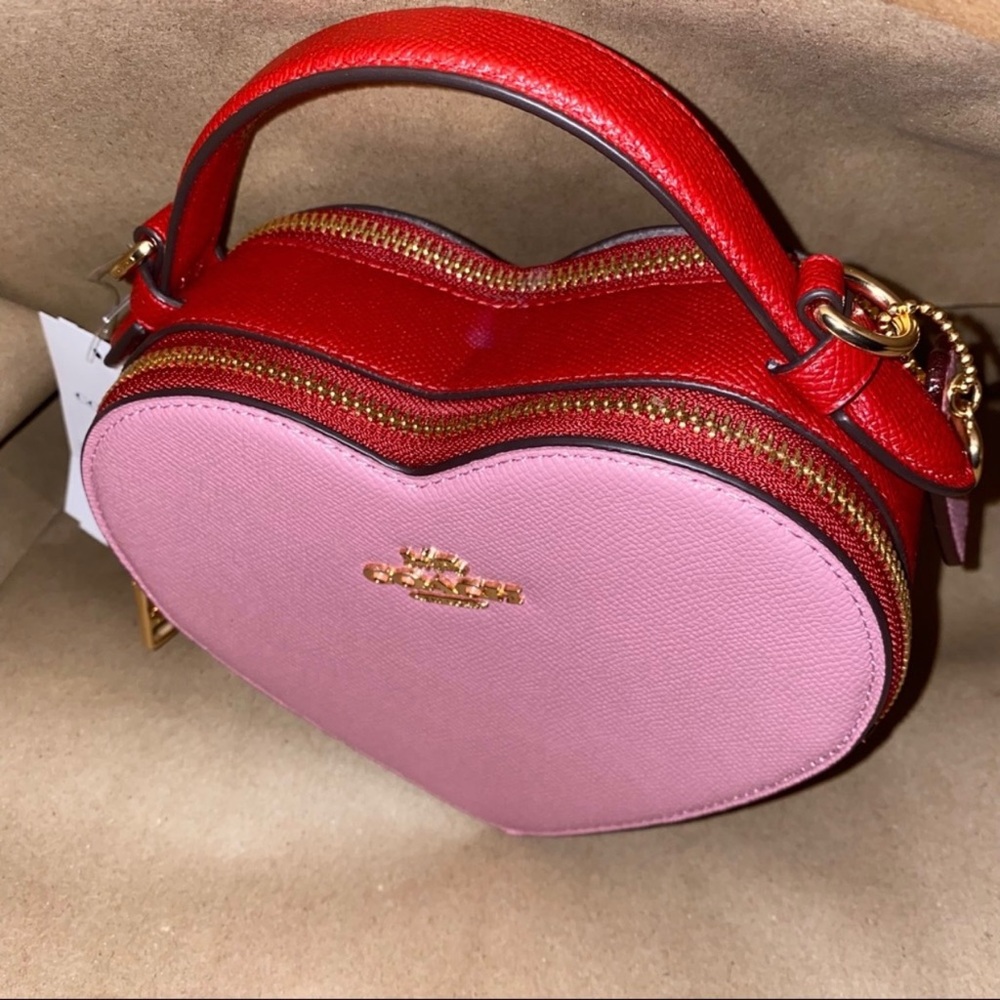 Coach Heart bag Crossbody In Colorblock New - Picture 8 of 16